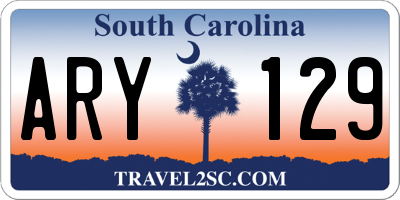 SC license plate ARY129