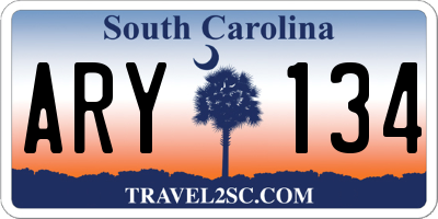 SC license plate ARY134
