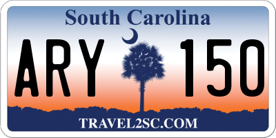 SC license plate ARY150