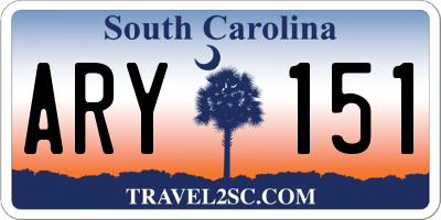 SC license plate ARY151