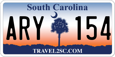 SC license plate ARY154