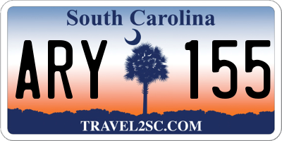 SC license plate ARY155