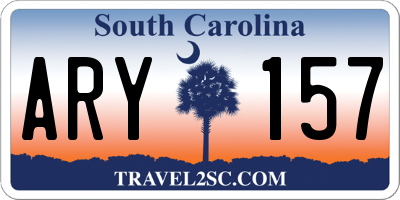 SC license plate ARY157