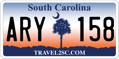 SC license plate ARY158