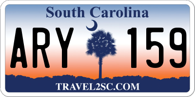 SC license plate ARY159