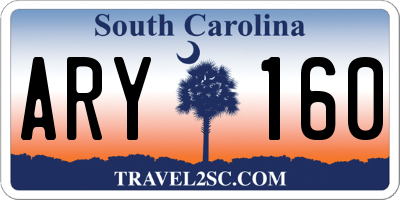 SC license plate ARY160