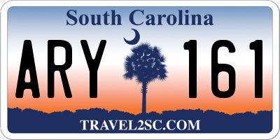 SC license plate ARY161
