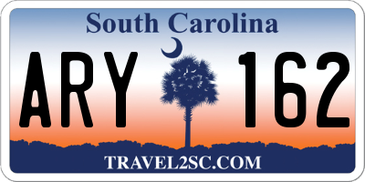 SC license plate ARY162