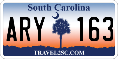 SC license plate ARY163