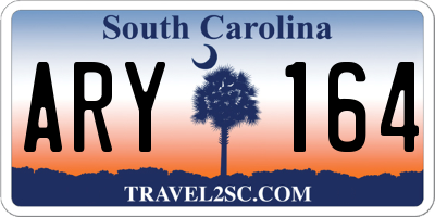 SC license plate ARY164