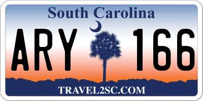 SC license plate ARY166