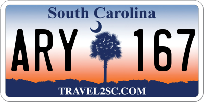 SC license plate ARY167