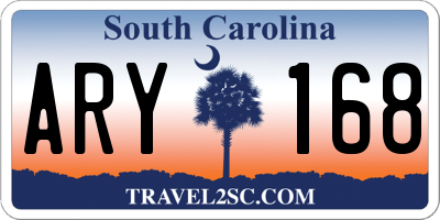 SC license plate ARY168