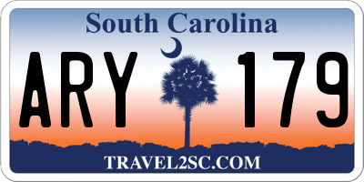 SC license plate ARY179