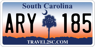 SC license plate ARY185