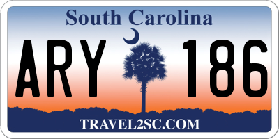SC license plate ARY186