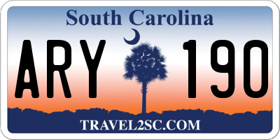 SC license plate ARY190
