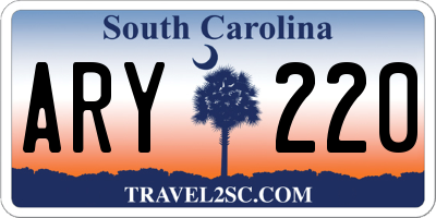 SC license plate ARY220