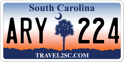 SC license plate ARY224