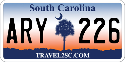 SC license plate ARY226