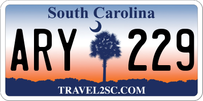 SC license plate ARY229