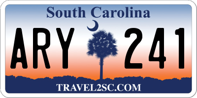 SC license plate ARY241