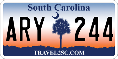 SC license plate ARY244