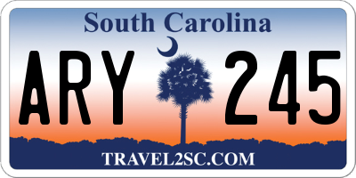 SC license plate ARY245