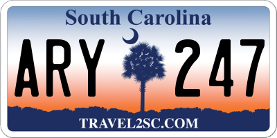 SC license plate ARY247