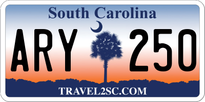 SC license plate ARY250
