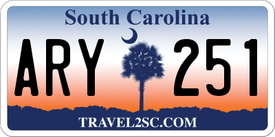 SC license plate ARY251