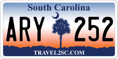 SC license plate ARY252