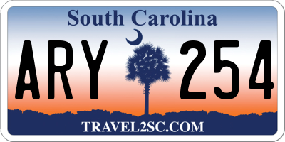 SC license plate ARY254