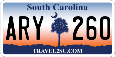 SC license plate ARY260