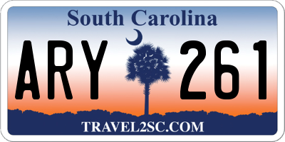 SC license plate ARY261