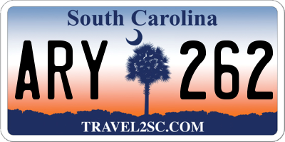 SC license plate ARY262