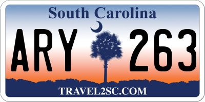 SC license plate ARY263