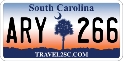SC license plate ARY266