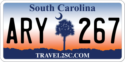 SC license plate ARY267
