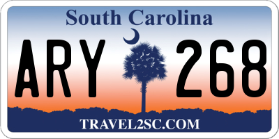 SC license plate ARY268