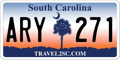 SC license plate ARY271