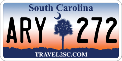 SC license plate ARY272