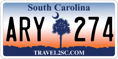 SC license plate ARY274