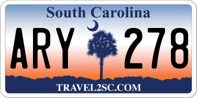 SC license plate ARY278