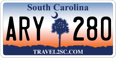 SC license plate ARY280