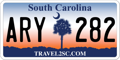 SC license plate ARY282