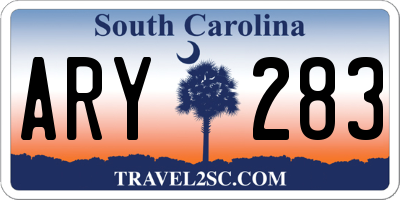 SC license plate ARY283