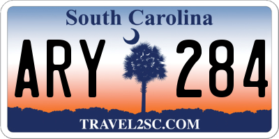 SC license plate ARY284
