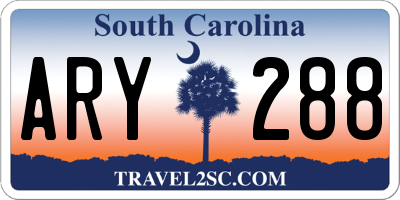 SC license plate ARY288