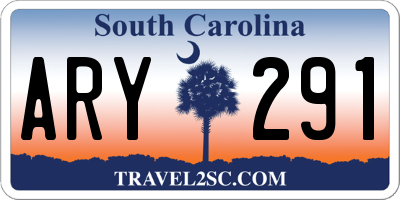 SC license plate ARY291